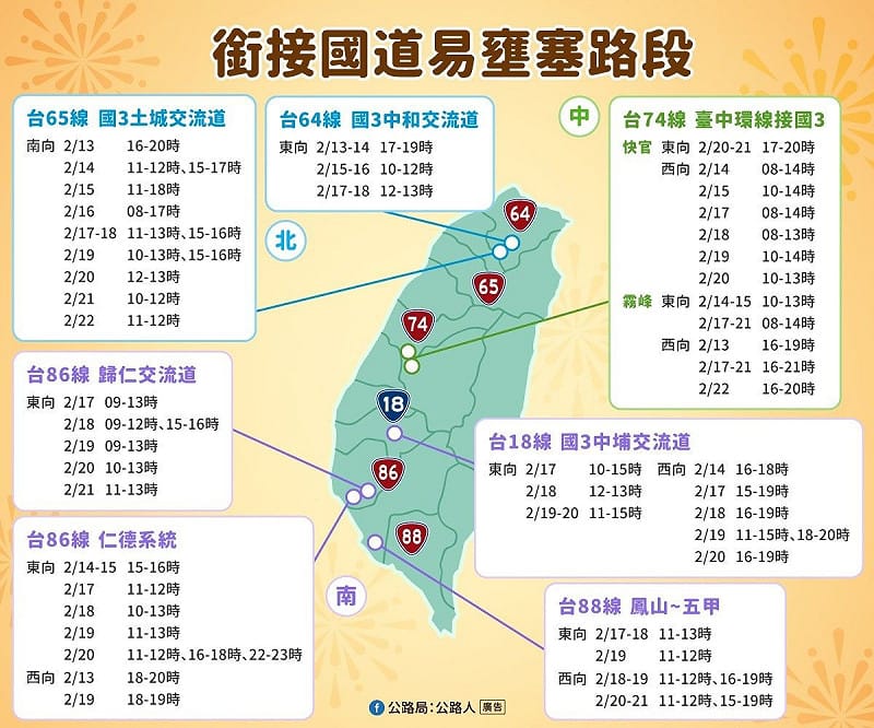 全台銜接國道易壅塞路段。&nbsp;&nbsp;&nbsp;圖：交通部公路局/提供