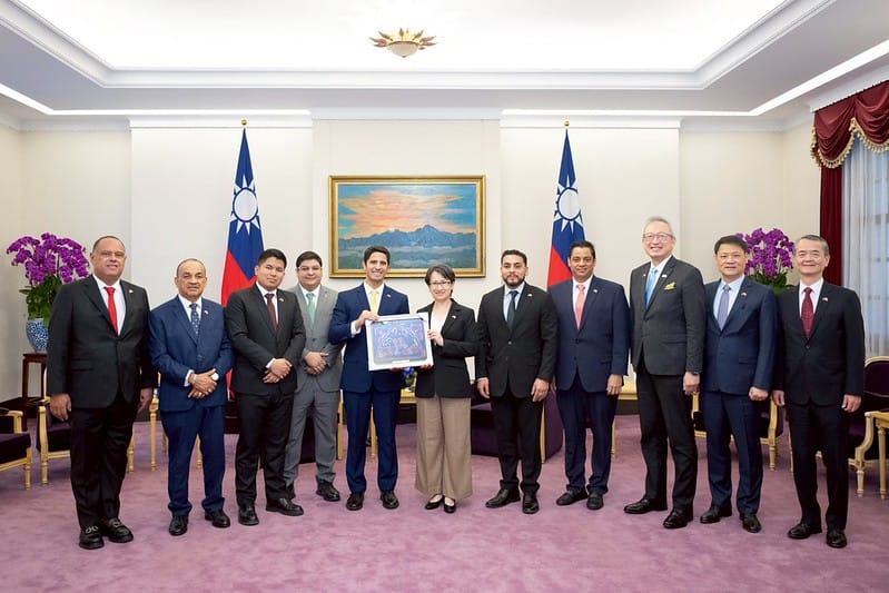  蕭美琴接見「巴拿馬跨黨派國會議員訪問團」。 圖：總統府提供 