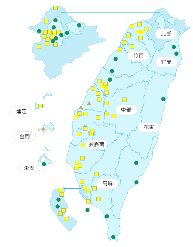 環境部公布各地空氣品質概況。&nbsp;&nbsp;&nbsp;圖：環境部提供