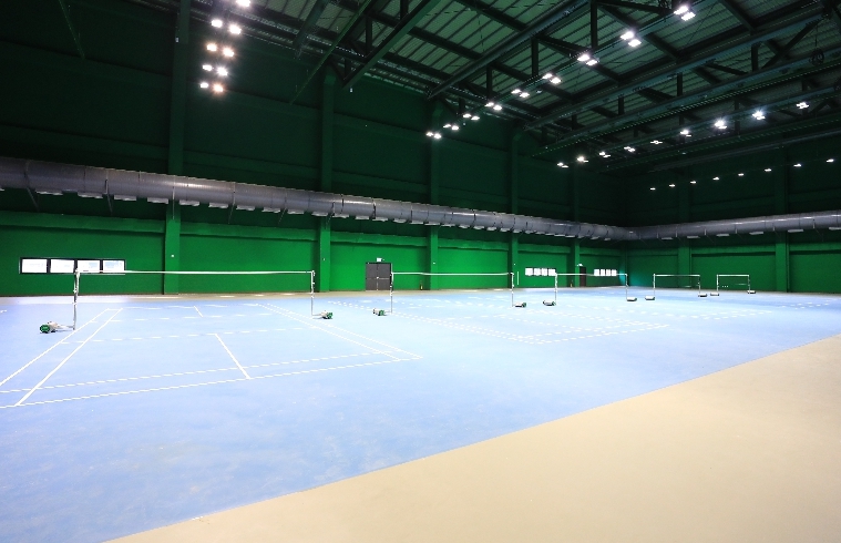 朝馬國民運動中心羽球場，將做為2019年東亞青奧比賽場地。   圖：台中市政府/提供