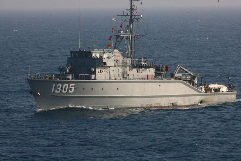 承造海軍獵雷艦的慶富造船公司，遭質疑將情資外洩中國。   圖：取自軍聞社