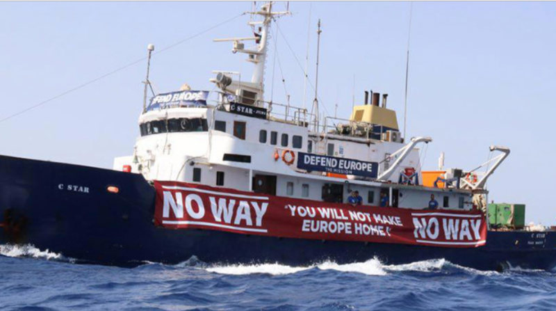 英國智庫報告指「捍衛歐洲運動」為了阻止難民從地中海進入歐洲，募款20萬美元，租船阻撓救援活動。   圖：翻攝「捍衛歐洲運動」官網