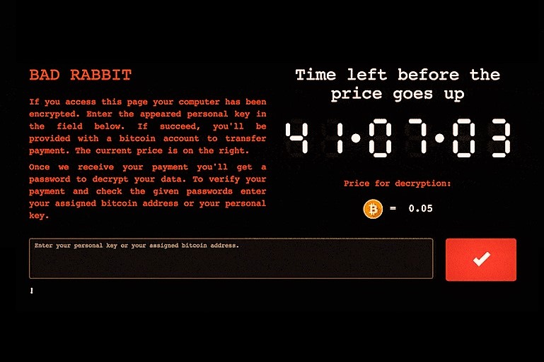 昨（24）日一命名為「壞兔子」（BadRabbit）的惡意軟體攻擊烏克蘭Odessa國際機場與俄羅斯Interfax通訊社。   圖：翻攝自 Kaspersky Lab 