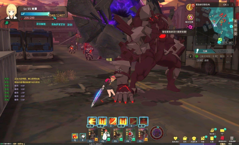 玩家進入戰場後，要小心週圍強力的怪物「縫隙監視人」的攻擊與阻撓。   圖：紅心辣椒/提供