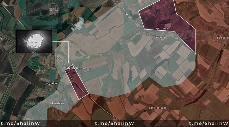 在克拉馬托爾斯克（Kramatorsk）方向，俄軍已完全占領赫羅米夫卡（Khromivka）與瓦休基夫卡（Vasyukivka），並取得尼基福里夫卡（Nikiforivka）附近陣地。&nbsp;&nbsp;&nbsp;圖：翻攝自 X  The Battlefield