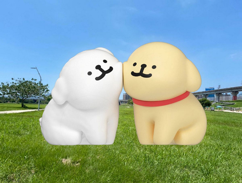 新北燈會今年首度與韓國人氣療癒IP「線條小狗」合作，將野餐與療癒氛圍帶進大都會公園。&nbsp;&nbsp;&nbsp;圖：新北市政府民政局／提供