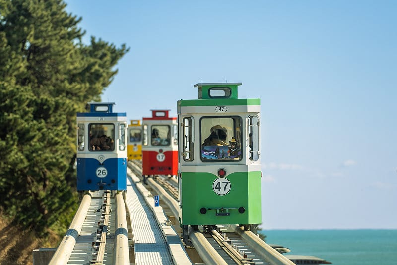 釜山熱門觀光景點「天空膠囊列車」。&nbsp;&nbsp;&nbsp;圖：星宇航空/提供
