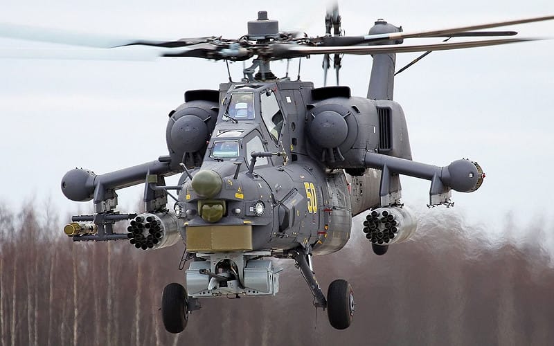  伊朗今年以來已接收至少 6 架俄製 Mi-28NE「暗夜獵人」攻擊直升機。 圖：翻攝自 X 