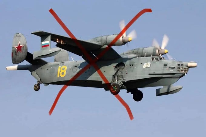 俄軍用於偵查的 Be-12 轟炸機也遭烏軍擊落。 圖:翻攝自 @SanderRegter X 帳號 俄軍用於偵查的 Be-12 轟炸機也遭烏軍擊落。 圖:翻攝自 @SanderRegter X 帳號