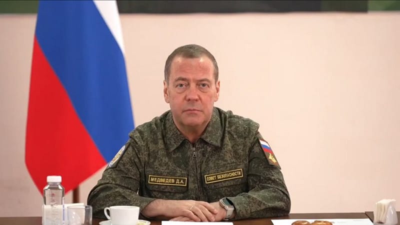 俄羅斯前總統梅德韋傑夫。 圖:翻攝自 X 俄羅斯前總統梅德韋傑夫。 圖:翻攝自 X