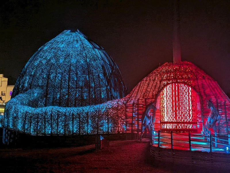 嘉義縣府2月28日辦理嘉義夢點燈，邀請民眾寫下心願迎向黃金十年。&nbsp;&nbsp;&nbsp;圖：嘉義縣府提供