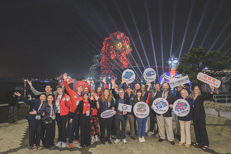 2026高雄冬日遊樂園迎來美國、韓國姊妹市與友好城市代表團。&nbsp;&nbsp;&nbsp;圖：高雄市行國處／提供