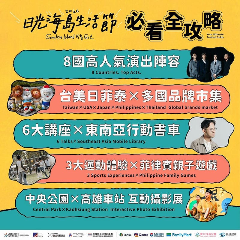 2026日光海島生活節透過輕鬆多元的活動形式，讓市民在交流中認識不同文化。&nbsp;&nbsp;&nbsp;圖：高雄市行國處/提供