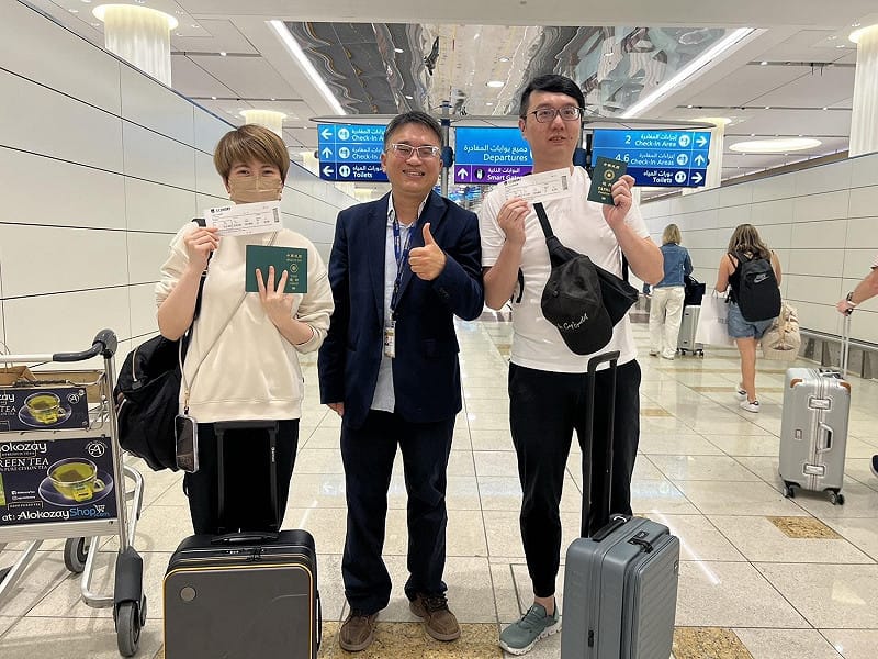  駐杜拜辦事處協助國人返台。 圖：駐杜拜辦事處提供 