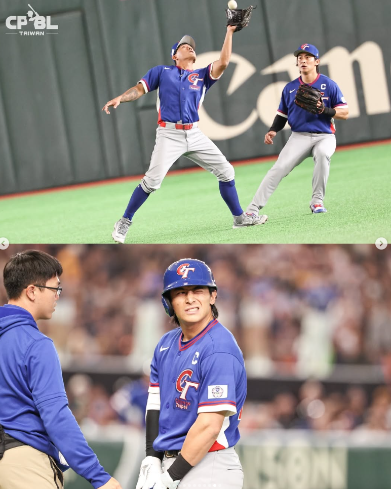 昨日「台灣隊長」陳傑憲在比賽中，挨了觸身球導致手指骨裂，最終以0：3敗給澳洲。&nbsp;&nbsp;&nbsp;圖：取自cpbl_official IG