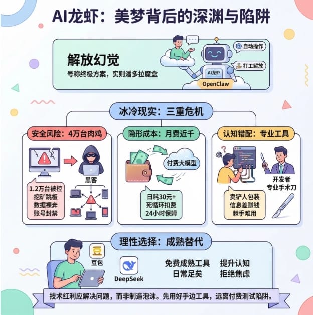  專家指出AI養龍蝦OpenClaw背後陷阱多。 圖 : 翻攝自AI可可AI生活 