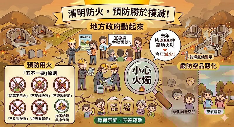 環境部呼籲，清明防火，預防勝於撲滅。&nbsp;&nbsp;&nbsp;圖：取自環境部