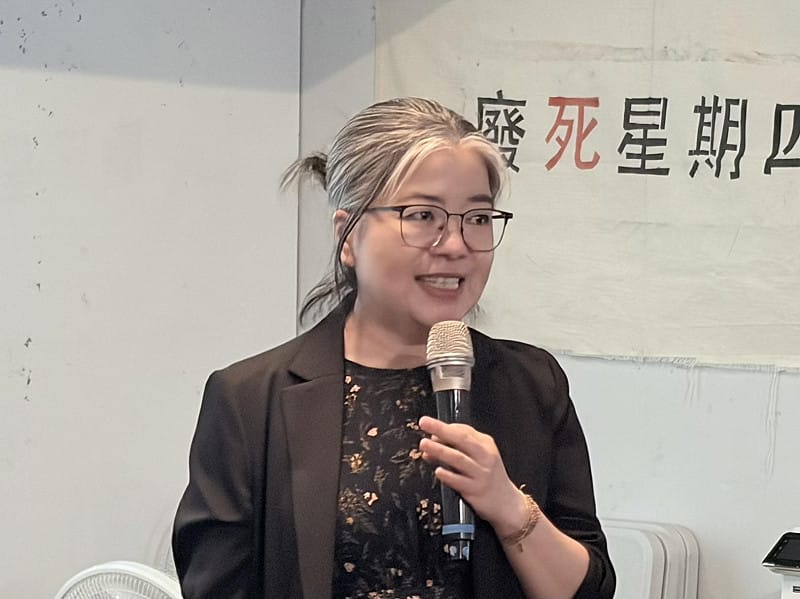  廢死聯盟執行長林欣怡。 圖：李宣萱/攝 