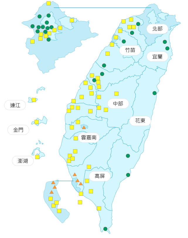 環境部公布各地空氣品質概況。&nbsp;&nbsp;&nbsp;圖：環境部提供