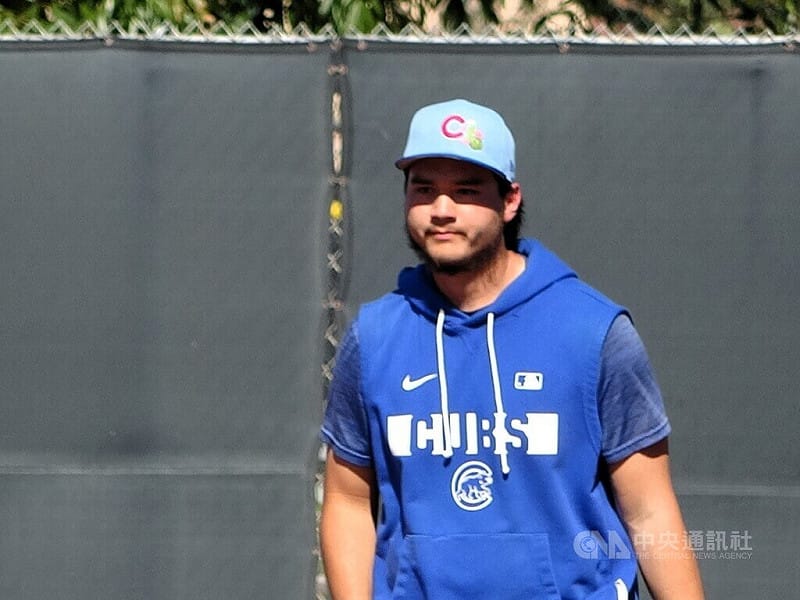 台裔美籍棒球好手「龍仔」強納森・龍（Jonathon Long）在美國職棒芝加哥小熊隊的春訓營。中央社記者林宏翰亞利桑那攝 115年3月21日&nbsp;&nbsp;&nbsp;