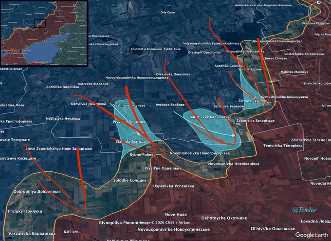 前線方面,烏軍在聶伯羅彼得羅夫斯克州方向持續推進,外界認為俄軍防線已出現裂痕,該地區可能逐步擺脫俄軍控制。 圖:翻攝自X帳號@TomasZdechovsky 前線方面,烏軍在聶伯羅彼得羅夫斯克州方向持續推進,外界認為俄軍防線已出現裂痕,該地區可能逐步擺脫俄軍控制。 圖:翻攝自X帳號@TomasZdechovsky