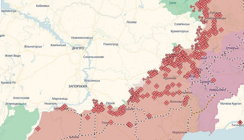 烏克蘭總參謀部指出，俄軍在最近 4 天內共發動 619 次攻擊，但未能突破任何烏克蘭防線，期間俄軍傷亡超過 6,090 人。&nbsp;&nbsp;&nbsp;圖:翻攝自X帳號@NiKiTa_32156