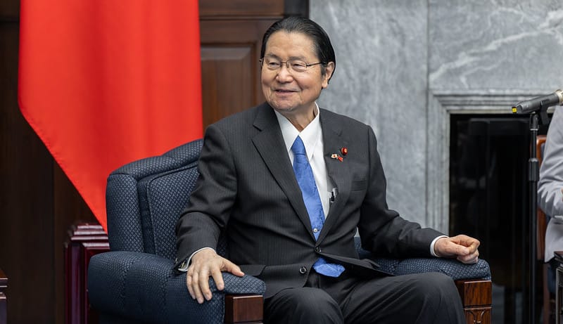  日本台灣親善協會會長衛藤征士郎。 圖：總統府提供 