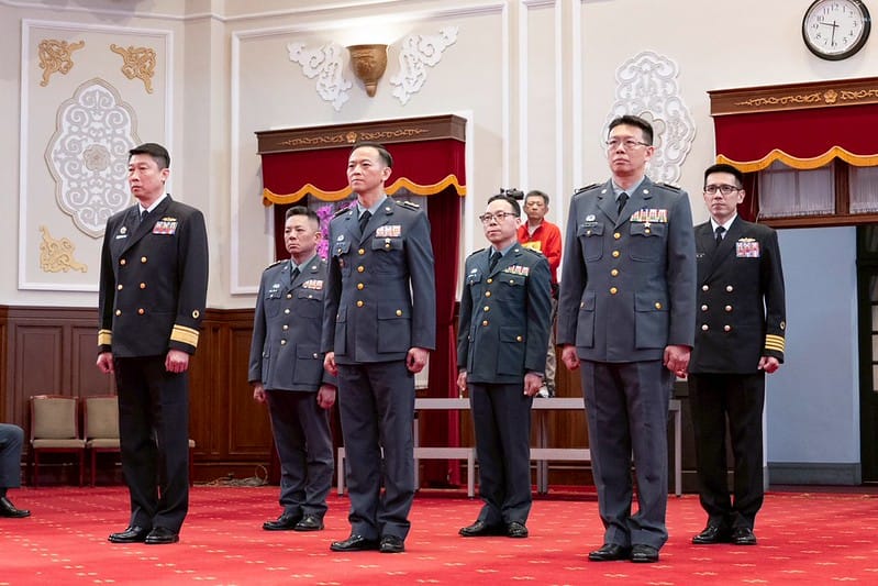  賴清德主持「中華民國115年4月份將官晉任授階典禮」。 圖：總統府提供 