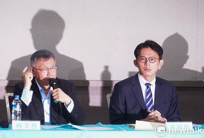 民眾黨創黨主席柯文哲、黨主席黃國昌今召開「柯文哲司法記者會」。&nbsp;&nbsp;&nbsp;圖：張良一 ／ 攝