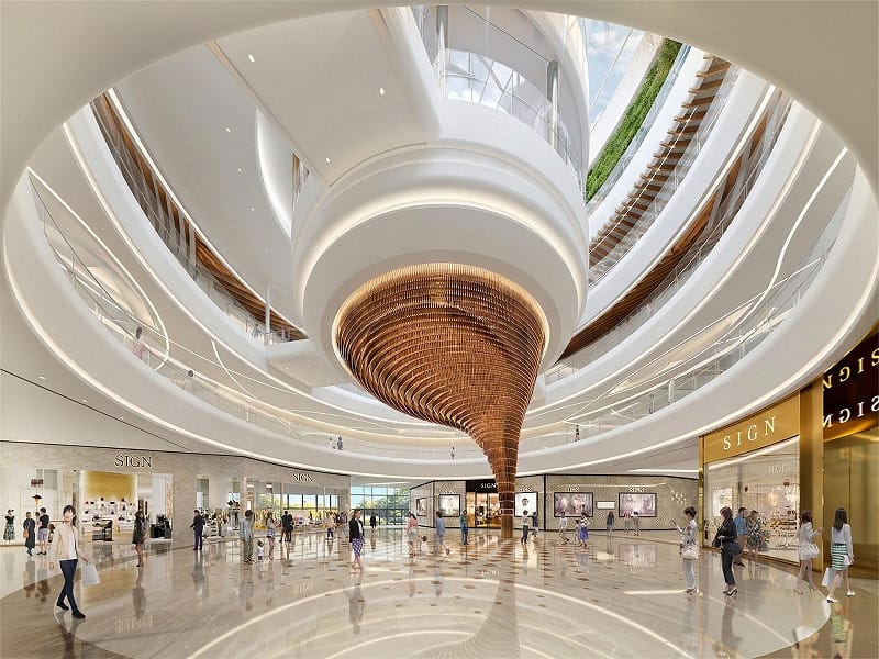 漢神洲際購物廣場館內「光嶼中庭」。&nbsp;&nbsp;&nbsp;圖：漢神洲際購物廣場/提供