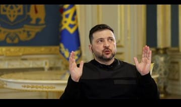 烏克蘭總統澤連斯基表示，俄羅斯透過停止向伊朗共享軍事情報為威脅，脅迫美國切斷對烏克蘭的情報援助。&nbsp;&nbsp;&nbsp;圖：翻攝自 @HXR001 X 帳號