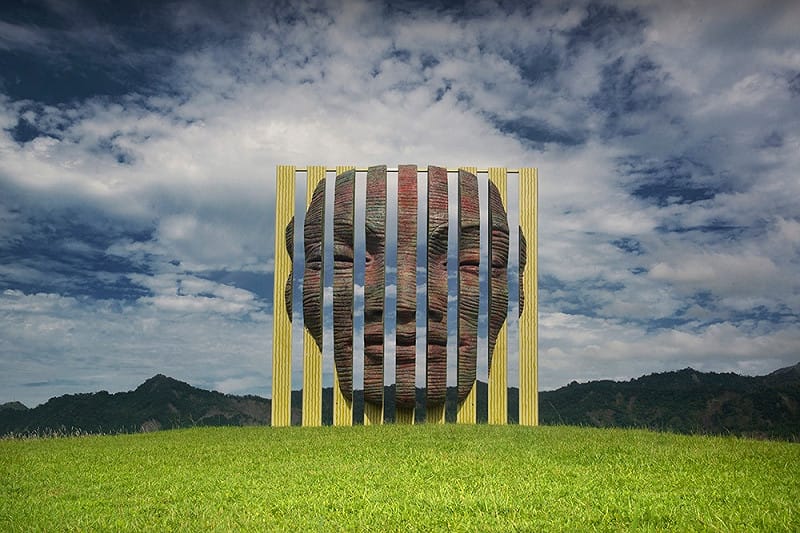 「縱谷大地藝術季漂鳥197」活動作品《蝕幻空間》充滿藝術感。&nbsp;&nbsp;&nbsp;圖：翻攝自臉書萬物糧倉大地慶典