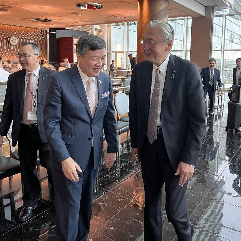 圖1. 日本國會跨黨派友台團體「日華議員懇談會」會長、眾議員古屋圭司訪臺前在東京羽田機場。&nbsp;&nbsp;&nbsp;圖：我駐日代表提供