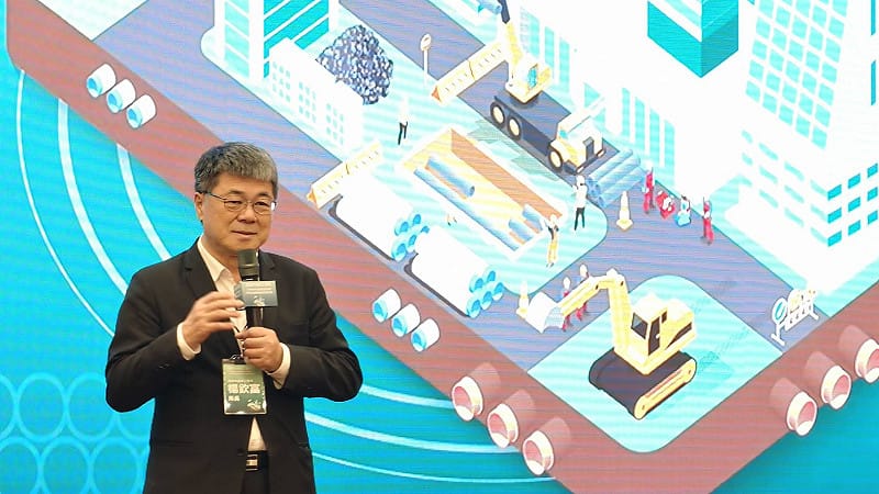 楊欽富以「科技驅動智慧城市的永續發展」為題發表專題演講。&nbsp;&nbsp;&nbsp;圖：孫家銘/攝