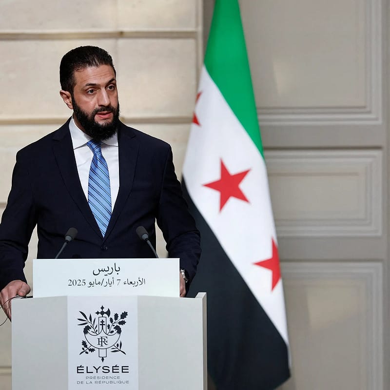 敘利亞過渡領導人朱拉尼表示，敘利亞未來可能成為歐洲的能源後備通道。 圖:翻攝自X帳號@MarioNawfal