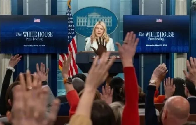 白宮新聞秘書萊維特。&nbsp;&nbsp;&nbsp;圖 : 翻攝自政知見