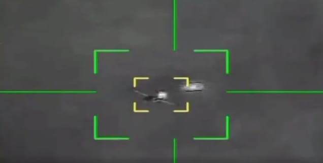  伊朗公布美軍A-10攻擊機被雷達鎖定的畫面。 圖 : 翻攝自伊朗國家電視台 