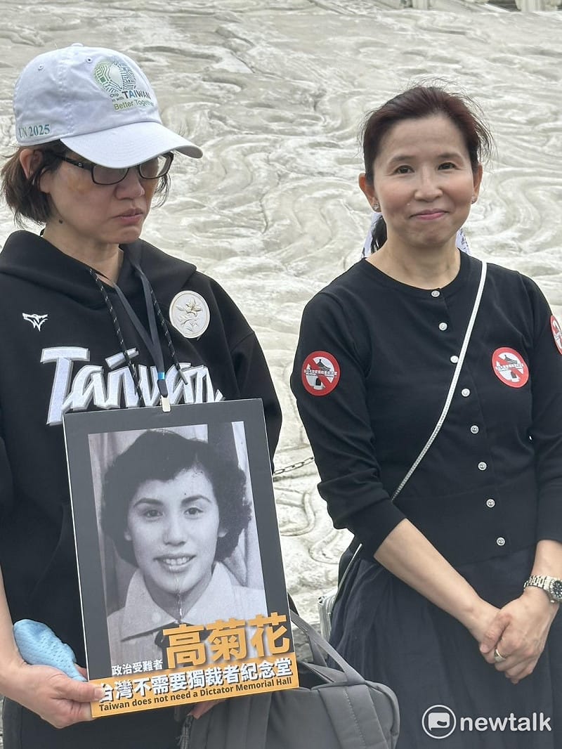  519行動組合及58個民間社團今（5）共同發起「台灣不需要獨裁者紀念堂」活動。 圖：朱蒲青/攝 