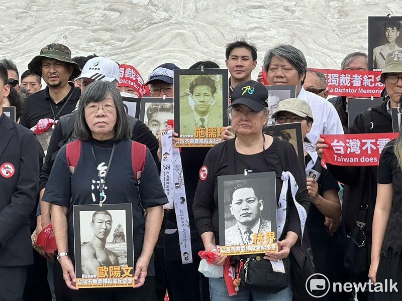  519行動組合及58個民間社團今（5）共同發起「台灣不需要獨裁者紀念堂」活動。 圖：朱蒲青/攝 