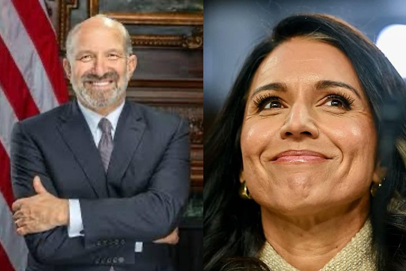 美國商務部長霍華德．盧特尼克（Howard Lutnick）（左）與國家情報總監圖爾西．加巴德（Tulsi Gabbard） （右） 圖：翻攝自 X @AFRICANDEMOC