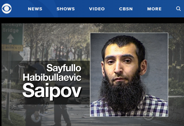 來自烏茲別克的賽波在美國紐約曼哈頓區發動恐怖攻擊，他被捕後毫無悔意。   圖：翻攝CBS NEWS
