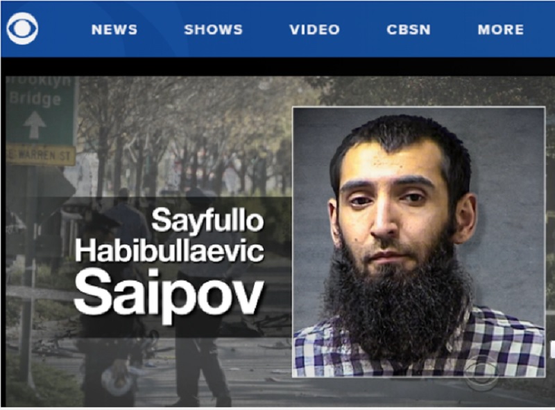 29歲的烏茲別克移民賽波夫在美國紐約曼哈頓區發動恐怖攻擊，被捕後毫無悔意。      圖：翻攝CBS NEWS