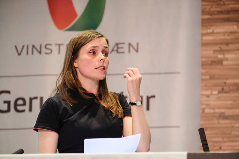 冰島左翼綠色運動由41歲的雅各斯多提爾領導，在國會大選中表現亮眼，意外獲得組閣任務。   圖：翻攝左翼綠色運動臉書