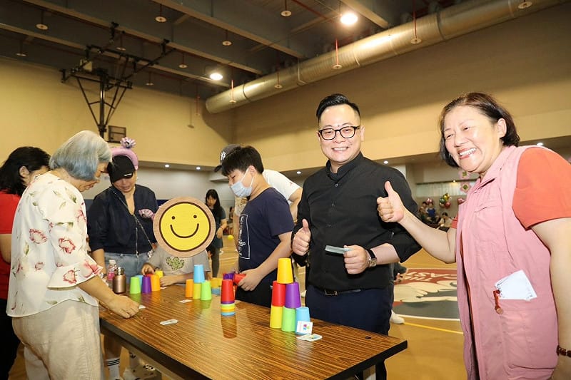 基隆市議長童子瑋受邀出席城上城社區舉辦的親子闖關活動。&nbsp;&nbsp;&nbsp;圖：童子瑋辦公室/提供