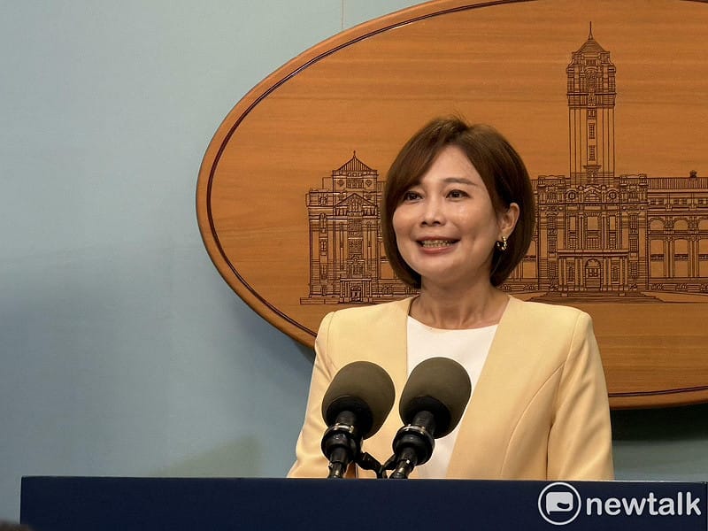  總統府發言人郭雅慧說明賴清德出訪有3個目標。 圖：高逸帆／攝 