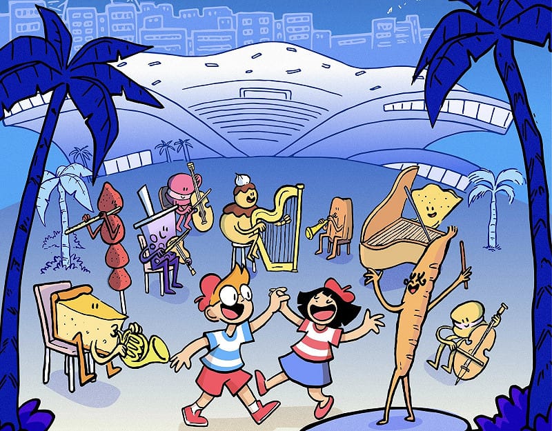 「2026法國生活節在高雄」主視覺設計夜色版，透過光影與舞台氛圍，營造浪漫且富有韻律的城市夜景。&nbsp;&nbsp;&nbsp;圖：高雄市行國處/提供