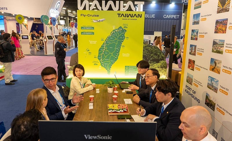 台灣港務公司與皇家加勒比集團一對一商務洽談，積極開拓台灣郵輪市場版圖。。&nbsp;&nbsp;&nbsp;圖：台灣港務公司/提供