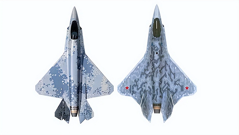 最新曝光的蘇-75 外形設計出現顯著變化。相較早期採用後掠三角翼與水平尾翼配置，新版本改採「蘭姆達機翼」構型，並取消水平尾翼，整體氣動布局大幅調整。 圖:翻攝自軍武次位面