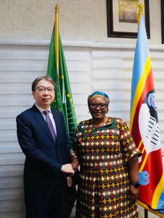 國安局長蔡明彥與史國副總理札杜莉（Thulisile Dladla）會談。&nbsp;&nbsp;&nbsp;圖：國安局提供