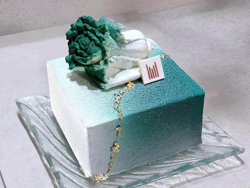  日月千禧母親節蛋糕「翠玉之禮」。圖：日月千禧/提供。